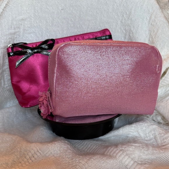 Lancôme Pink Makeup Women's 2 Bag Set!  NWOT! - Picture 1 of 12